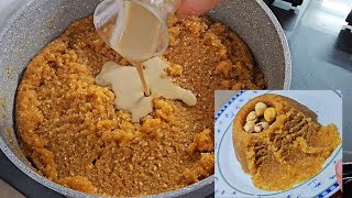 📢 İRMİK HELVASINI BÖYLE DENEYİN 📢TAHİNLİ SUSAMLI İRMİK HELVASI food trending [upl. by Carita]