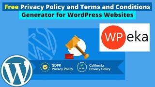 Free Privacy Policy and Terms and Conditions Generator for WordPress Websites [upl. by Kenwee488]