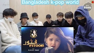 BTS reaction Pakistani little girl cover song  Fitoor ❤️❤️ Aayat Arif   OST [upl. by Diraj]