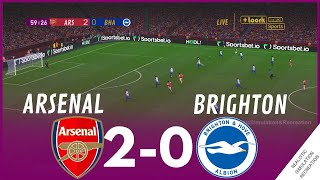 Arsenal vs Brighton 20 MATCH HIGHLIGHTS • Video Game Simulation amp Recreation [upl. by Yelahc]