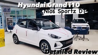 761 Lakh 2024 New Hyundai Grand i10 Nios Sportz DT  Power amp Features Review vikasvlogs11 [upl. by Nelubez]