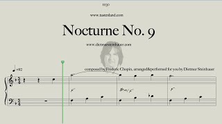 Nocturne No9 Pt1  Easy Piano  Frederic Chopin [upl. by Hamaso892]