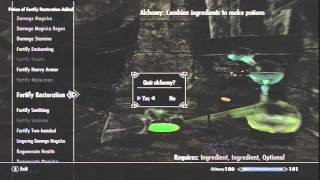 Skyrim Potions Glitch Make Epic ArmorGear [upl. by Nadbus]