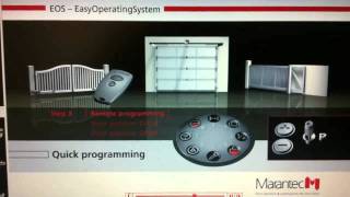 Marantec EOS Quick Programming Open Closed limits amp Remote Control [upl. by Orenid]