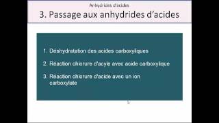 Les acides carboxyliques Les anhydrides dacide [upl. by Telfore]