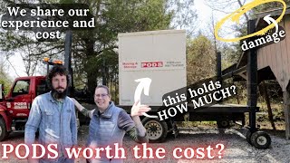 PODS Review amp Experience  Worth the Cost  What Fits in a 7 foot Container  cross country move [upl. by Einwat]