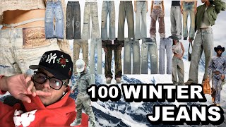 🥶 100 JEANS FÜR WINTER 2024 2025 😱 BAGGY JEANS amp BOOTCUT JEANS  Part 1 😤 [upl. by Teague]