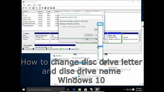 How to change disc drive letter and disc drive name Windows 10 [upl. by Stasny]