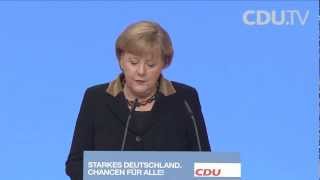 Die Höhepunkte der Rede von Angela Merkel auf dem CDUParteitag in Hannover [upl. by Aldredge]