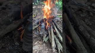 testing cup glass and plastic bottles lifehacks outdoors skills bushcraft camping survival [upl. by Lukin48]