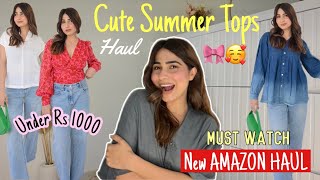 Must Haves Summer Tops  Under Rs 1000 Ft Amazon Haul [upl. by Allicserp]