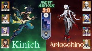 Kinich amp Emillie Burn  Arlecchino amp Furina  Floor 12 9 Stars New Abyss 50  Genshin Impact [upl. by Myo]