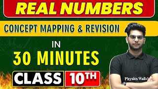 REAL NUMBERS in 30 Minutes  Mind Map Series for Class 10th [upl. by Esirahc]