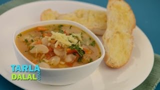 Butter Bean and Vegetable Soup by Tarla Dalal [upl. by Aonian]