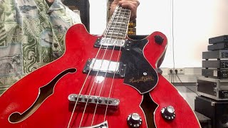 Hagstrom Viking Bass Semi Hollow Markbass Little Mark 4 Markbass Cab Standard 104 HR Summer Love [upl. by Kong]