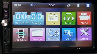 How to Restore factory settings in Double din 7012B Head Unit [upl. by Phillane251]