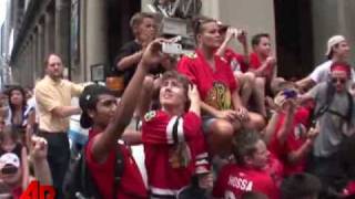 Chicago Celebrates Blackhawks Stanley Cup Win [upl. by Robinetta]