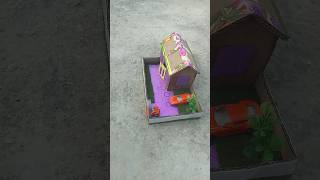 Cardboard housediy house short vairalvideo craft [upl. by Horodko957]