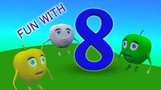 Numbers Song  Number 8  Nursery Rhymes  Original Song By Rhymes Bus [upl. by Cinamod]