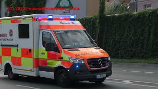 Hornwechsel  Beinahe Unfall 2x BNAW Johanniter Nürnberg  RTW 3 ASB Nürnberg [upl. by Harutak]