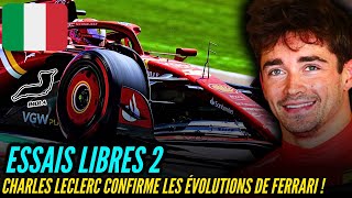 ESSAIS LIBRE 2  LECLERC CONFIRME LES ÉVOLUTIONS DE FERRARI   RÉSUMÉ GRAND PRIX DIMOLA F1 2024 [upl. by Enerehs618]