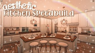 aesthetic kitchen speedbuild ❀  bloxburg speedbuild  luminto [upl. by Norty870]