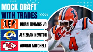 NFL MOCK DRAFT 2024 WITH TRADES  SIX BIG TIME TRADES [upl. by Lavena]