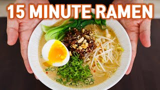 15 Minute Authentic RAMEN at Home Easy TANTANMEN [upl. by Jablon]