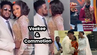 How VEEKEE JAMES caused Commotion at Moese Bliss White Wedding with her husband Femi VeekeeJames [upl. by Nadaba]