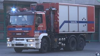 Großeinsatz Rüstzug  ELD Feuerwehr Augsburg Einsatzfahrt [upl. by Whiffen]