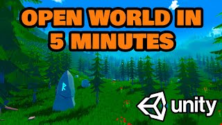 Build a beautiful 3D open world in 5 minutes  Unity [upl. by Nnylaf]