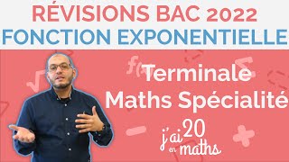 Révision sujet bac 2022  Fonction exponentielle  Terminale Maths Spécialité [upl. by Noremmac]