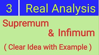 3 Real Analysis  Supremum amp Infimum of a Set [upl. by Raybin4]