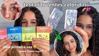 COLOQUEI LENTES PELA 1º VEZ 🥴 testando várias  ft ttdeye [upl. by Melnick854]