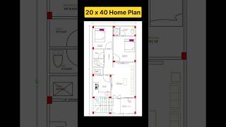 20 by 40 Home Plan Design 20quot x 40 House Plan 2040 Home Plan homedesign housedesign shorts [upl. by Browne]