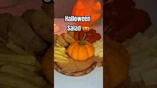 Perfect Autumn🍂Halloween🎃 plate🔥 halloween food recepies pumpkinseason salad shorts [upl. by Airyt]