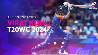 Every Virat Kohli boundary at T20WC 2024 [upl. by Ynhoj]