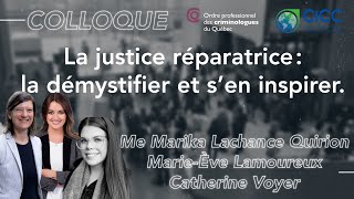 La justice réparatrice  la démystifier et s’en inspirer [upl. by Heaps165]