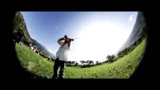 Beethovens Ode to Joy  the European Anthem on violin at Sion airport [upl. by Hanforrd]