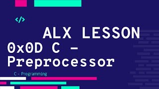 0x0D C  Preprocessor macros Directives فيديو الشرح  ALX بالعربي [upl. by Arenat]