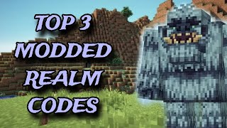 TOP 3 BEST MODDED REALM CODES FOR MINECRAFT BEDROCK EDITION [upl. by Anasxor]