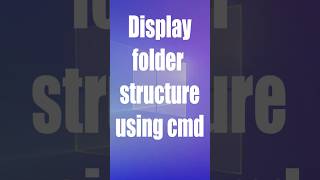 💻 CMD Trick Display folder structure using cmd cmd cmdtricks pc computer [upl. by Nangem226]