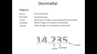 Decimaltal [upl. by Mahla]