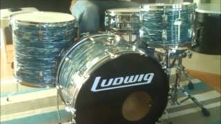 Evans G2 Coated Vs Clear Comparison on Vintage Ludwig Drums [upl. by Bunde]