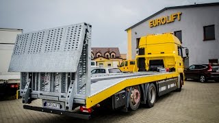 Zabudowa z klapą hydrauliczną na podwoziu MAN TGA26430 14 ton produkcja Eurolift [upl. by Areht]