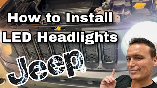 ⚡️How to Install LED Headlights Jeep Renegade ⚡️ SEALIGHT 9008H13 LED Bulbs [upl. by Yartnoed605]