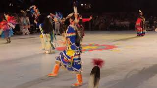 Miss Indian World 2018  Gathering Of Nations  Powwow Dance Competition Clip 1 [upl. by Buhler]