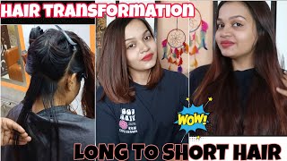 I got my new Hair Cut❤️  Long To Short Hair Transformation🤩  Hair Cutting Vlog  CHETNA RAIKWAR [upl. by Alrick]