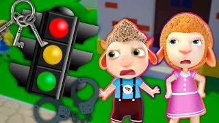 You dont know how to cross the road at a traffic light🚦👮‍♀️Traffic Controller Will Help Children [upl. by Ri]