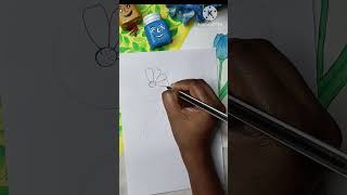 Flower drawing step by step 🌸drawingbasic drawing shorts viral [upl. by Margarita]